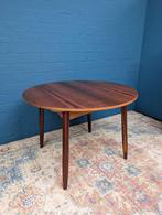 Vintage ronde eettafel, verlengbaar, jaren 60, Ophalen, Huis en Inrichting