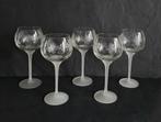 Vijf Bohemia ananas geslepen wijnglazen. Gesatineerde voet., Verzamelen, Glas en Borrelglaasjes, Ophalen of Verzenden, Zo goed als nieuw