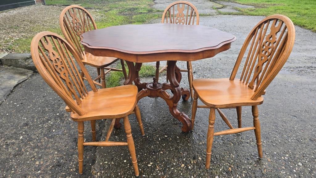 Windsor stoelen

met antieke tafel., Ophalen of Verzenden