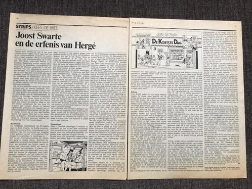Joost Swarte ARTIKEL De erfenis van Herge 1981 Haagse Post, Boeken, Stripboeken, Ophalen of Verzenden