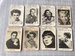 8 filmstars Maple Leaf chewing gum prenten plaatjes chromos, Ophalen of Verzenden, Gebruikt, Meerdere plaatjes