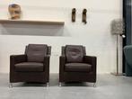 2 Leolux Paian Fauteuils bruin senso leer Design stoel, Huis en Inrichting, Leolux, Ophalen of Verzenden, Zo goed als nieuw, Leer