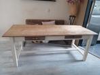 Franse eettafel 200 x 80 cm breed, Huis en Inrichting, Tafels | Eettafels, 200 cm of meer, Zo goed als nieuw, Rechthoekig, 50 tot 100 cm