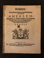 Resolutie/ By de Heeren Raeden ende ... der Stadt Aherlem, Ophalen of Verzenden