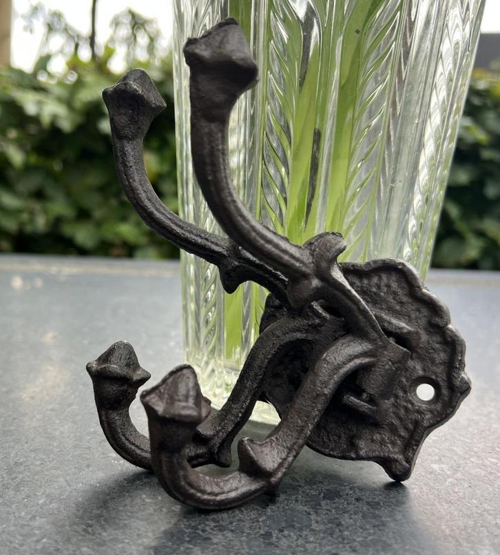 Kapstokhaak met 2 (4) draaibare haken, gietijzer, robuust, Huis en Inrichting, Woonaccessoires | Kapstokken, Nieuw, Wandkapstok