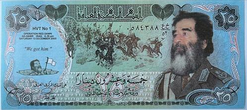 Irak strooibiljet Saddam Hussein UNC, Postzegels en Munten, Bankbiljetten | Azië, Los biljet, Midden-Oosten, Ophalen of Verzenden