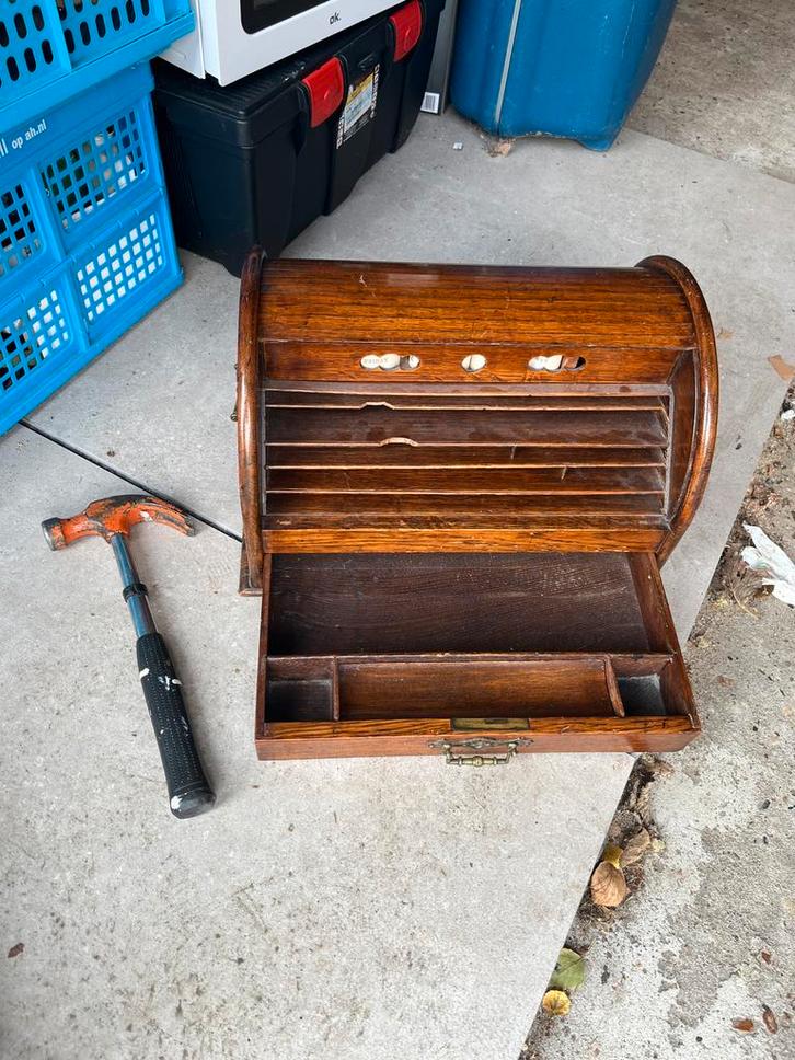 TAMBOUR CABINET, Antiek en Kunst, Antiek | Tv's en Audio, Ophalen