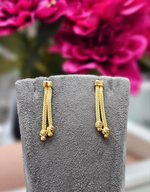 Franje / tassel / boho 14k Gouden oorbellen, Sieraden, Tassen en Uiterlijk, Oorbellen, Nieuw, Goud, Goud, Ophalen of Verzenden
