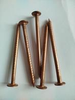 10 stuks Koperen nagels 5x 80 mm lang hobby klusser dakkapel, Ophalen of Verzenden, Nieuw, Minder dan 180 cm, Palen