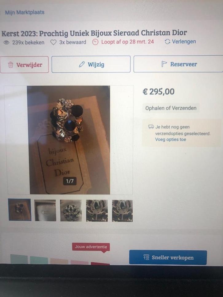 Origineel Christian Dior Bijoux Broche, Sieraden, Tassen en Uiterlijk, Overige Accessoires, Gebruikt, Ophalen of Verzenden