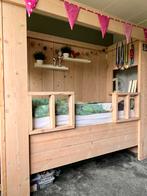 Knus bed van steigerhout met bijpassende kledingkast, Ophalen, Zo goed als nieuw, Hoogslaper