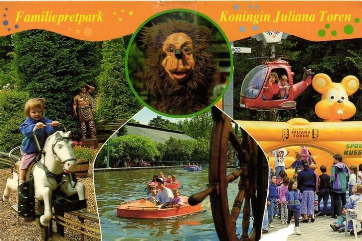 Familiepretpark Koningin Juliana Toren, Apeldoorn - 4 afb -, Verzamelen, Ansichtkaarten | Nederland, Ongelopen, Gelderland, Voor 1920
