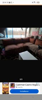 Luipaard hoekbank voor 9+ personen gratis, Huis en Inrichting, Ophalen, 250 tot 300 cm, Gebruikt, Hoekbank