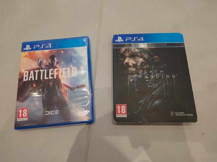 Battlefield 1 & Death Stranding PS4, Spelcomputers en Games, Games | Pc, Gebruikt, Shooter, 1 speler, Vanaf 18 jaar, Online, Ophalen