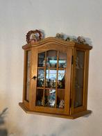 Mooi vitrinekastje van eikenhout, Huis en Inrichting, Kasten | Buffetkasten, Ophalen, Minder dan 50 cm, Gebruikt, Eikenhout