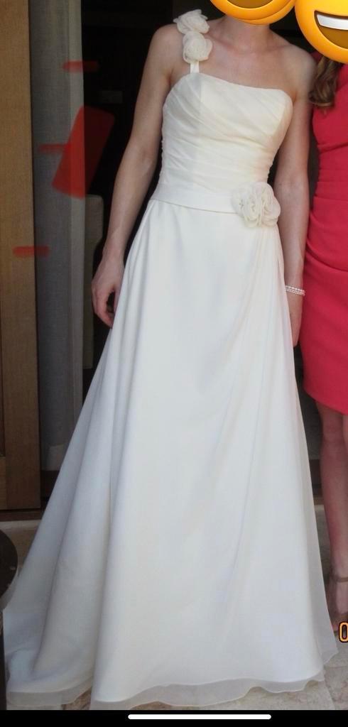 Weddings trouwjurk/ bruidsjapon maat S / 36, Kleding | Dames, Trouwkleding en Trouwaccessoires, Zo goed als nieuw, Trouwjurk, Wit