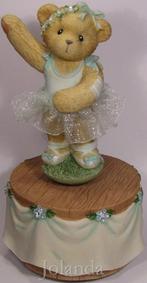 Cherished Teddies Speeldoos Ballerina Groen, Verzamelen, Beren en Cherished Teddies, Ophalen of Verzenden, Zo goed als nieuw, Beeldje