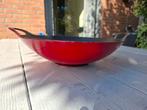 Gietijzeren wok, diameter 34 cm, Huis en Inrichting, Keuken | Potten en Pannen, Ophalen, Zo goed als nieuw, Gietijzer, Wok