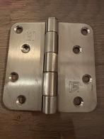28 gebruikte scharnieren van rvs, Doe-het-zelf en Verbouw, Hang- en Sluitwerk, Ophalen of Verzenden, Gebruikt, Rvs, Scharnier