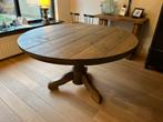 Huisje sfeer ronde eettafel 130 cm diameter loogbruin, Huis en Inrichting, Tafels | Eettafels, Ophalen, Rond, 100 tot 150 cm