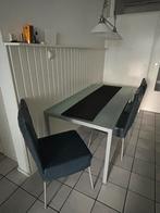 Eettafel met 3 of 4 stoelen, Ophalen, Gebruikt, 100 tot 150 cm, 50 tot 100 cm