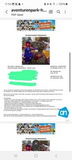 Kaart avonturenpark hellendoorn, Eén persoon, Ticket of Toegangskaart