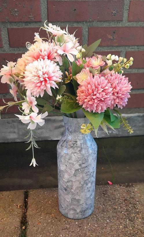 Vaas. Handgemaakt. Decoupage., Huis en Inrichting, Woonaccessoires | Vazen, Nieuw, Overige kleuren, Minder dan 50 cm, Ophalen of Verzenden