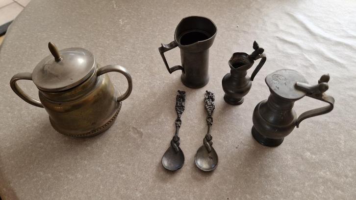 antieke gebruiksvoorwerpen koper-tin ?, Antiek en Kunst, Antiek | Woonaccessoires, Ophalen of Verzenden