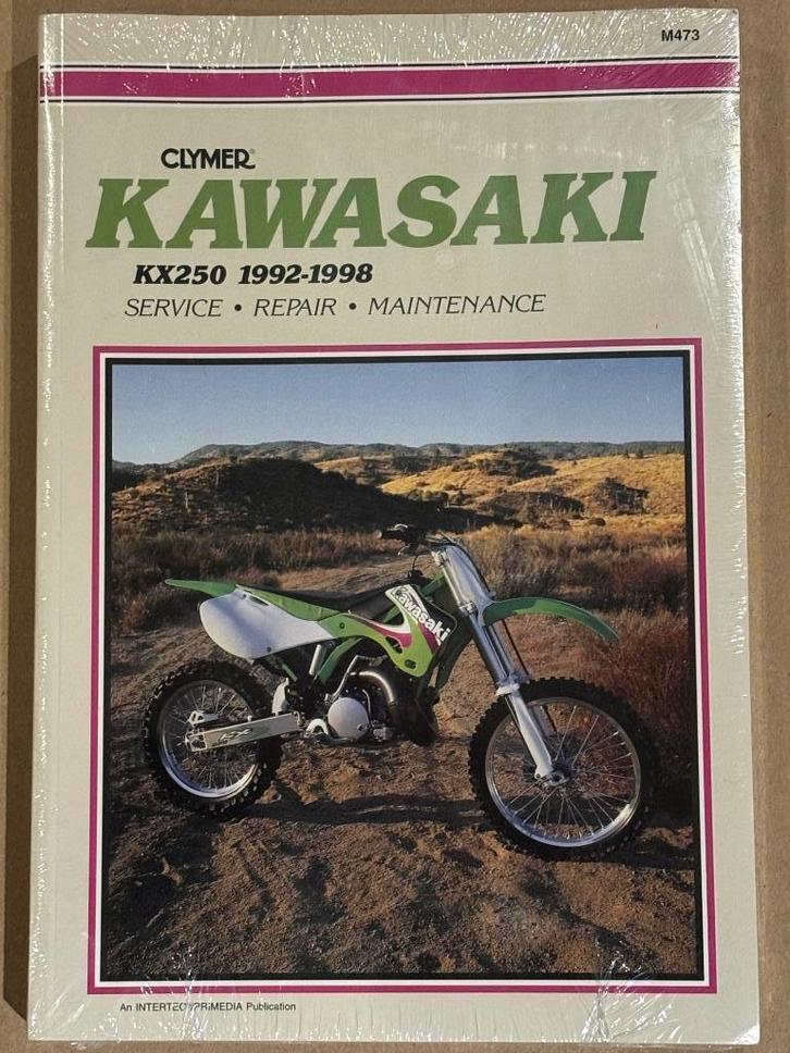KAWASAKI KX250 1992-1998 Clymer manual werkplaatshandboek, Motoren, Handleidingen en Instructieboekjes, Kawasaki, Ophalen of Verzenden