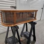 Vitrinekast uit jaren 50 60 origineel vintage hangende retro, Huis en Inrichting, Gebruikt, Ntp, Glas, Minder dan 150 cm