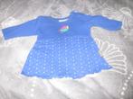 Kobaltblauw jurkje gekleurd vogeltje/driehoekjes Feetje 50, Kinderen en Baby's, Babykleding | Maat 50, Jurkje of Rokje, Meisje