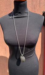 1i lange ketting met medaillon wat open kan, Verzenden, Zilver, Overige materialen