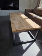 Industriële Salontafel Wagonplanken Eiken, Ophalen, Gebruikt, 50 tot 100 cm, 150 tot 200 cm