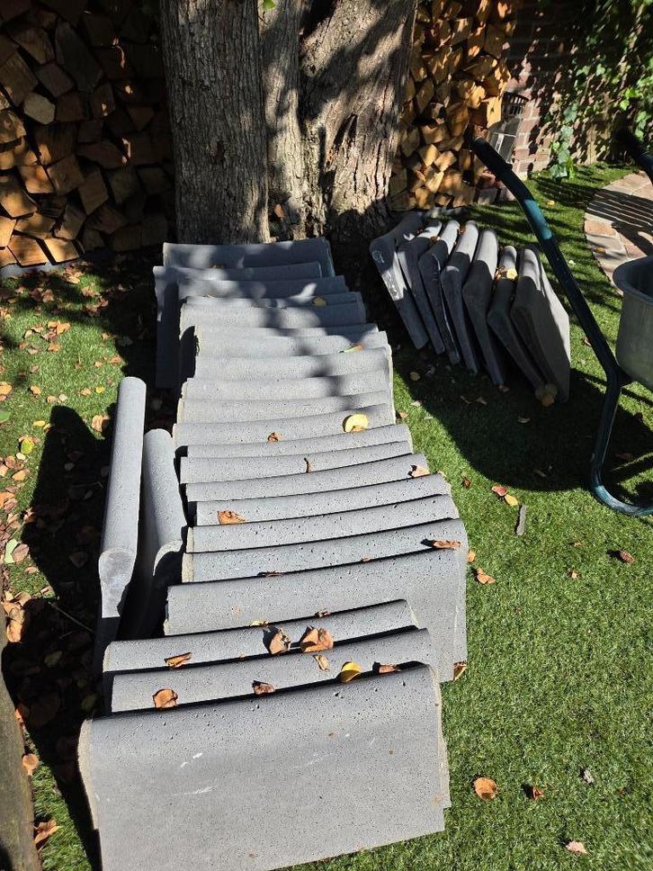 Unipool natuur zwembad randstenen, randtegel, Tuin en Terras, Zwembad-toebehoren, Gebruikt, Overige typen, Ophalen