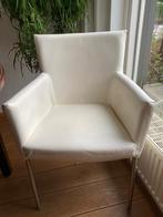 Eettafelstoelen, Huis en Inrichting, Stoelen, Ophalen, Wit, Leer, Zo goed als nieuw