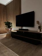 Tv meubel - zwart / walnoot, Ophalen, 150 tot 200 cm, Zo goed als nieuw, Minder dan 100 cm