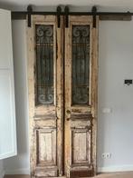 Landelijke dubbele deuren 101,5 x 242 inclusief ophangsystee, 100 tot 150 cm, Gebruikt, 200 cm of meer, Ophalen