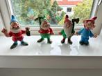 Disney kinderspeelgoed 4 van de 7 dwergen ca 1964, Ophalen of Verzenden, Sneeuwwitje of Doornroosje, Gebruikt, Beeldje of Figuurtje