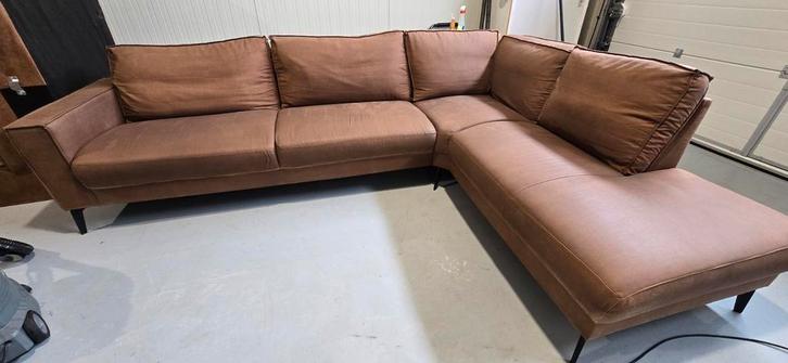 Bruine hoekbank - Zo goed als nieuw!, Huis en Inrichting, Banken | Bankstellen, Zo goed als nieuw, Stof, Ophalen of Verzenden
