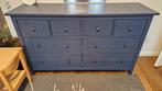 Ikea Hemnes ladekast 8 lades blauw MOET NU WEG, Ophalen, Gebruikt, 25 tot 50 cm