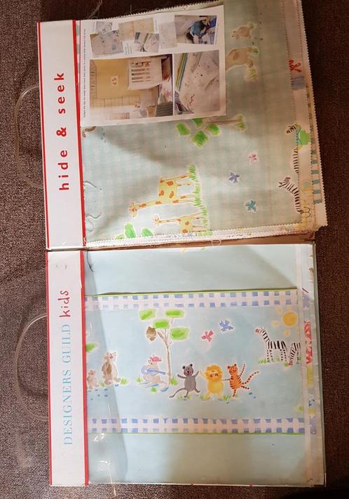 Stalenboek met kinderkamer stof en behang, Hobby en Vrije tijd, Stoffen en Lappen, Zo goed als nieuw, Katoen, 30 tot 120 cm, Overige kleuren