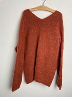 Mos Mosh MMThora V-hals trui alpaca wolblend M bruin oranje, Maat 38/40 (M), MOS MOSH, Ejlersvej 24 6000 Kolding, Denmark, Oranje