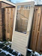 Buitendeur met dubbelglas. Beslag en slot., Ophalen, Gebruikt, 80 tot 100 cm, 200 tot 215 cm