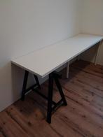 IKEA Bureau met wit blad en schraag, Ophalen, Gebruikt, Bureau