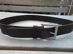 Mooie bruine leren riem met een oud zilverkleurige ropgesp, 80 tot 90 cm, Verzenden, Echt leder, Nieuw