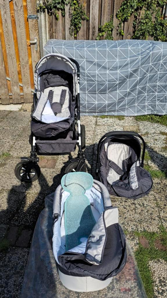 3-in-1 Kinderwagen, Kinderen en Baby's, Kinderwagens en Combinaties, Gebruikt, Combiwagen, Overige merken, Met autostoeltje, Met reiswieg