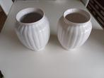 vintage witte keramiek vazen 657 nette staat, Ophalen, Gebruikt, Wit, Aardewerk of Porselein