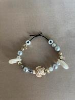 Handgemaakt armbandje met schildpad, Ophalen of Verzenden, Nieuw, Goud, Elastiek