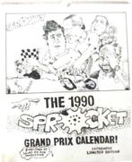 Calender Kalender Grand prix 1990 kartoon motor, Diversen, Ophalen of Verzenden, Maandkalender, Zo goed als nieuw