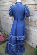 Jurk blauw Vintage mt S Maxi dress, Blauw, Vintage, Onder de knie, Zo goed als nieuw